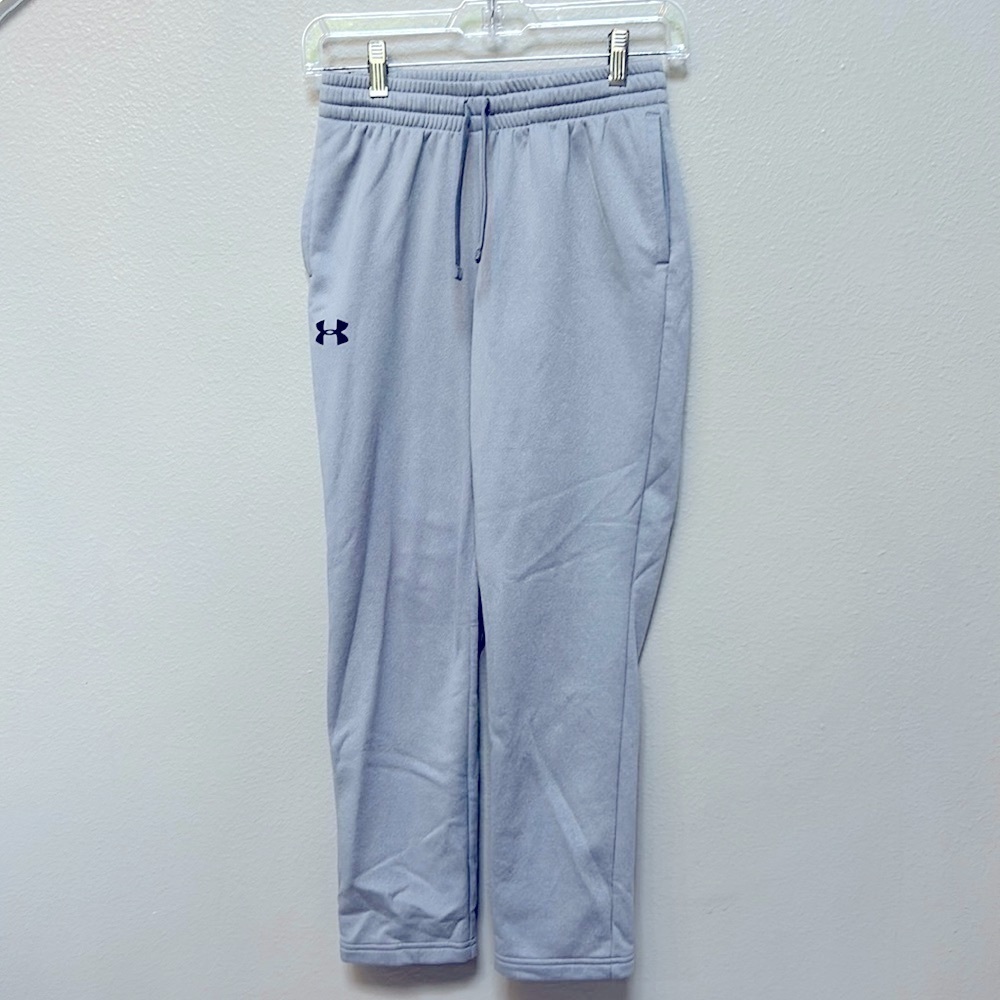 Under Armour Cold Gear Loose Fit Gray Fleece Lined Pants, boys size medium